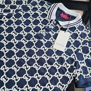 Gucci Polo Navy and White